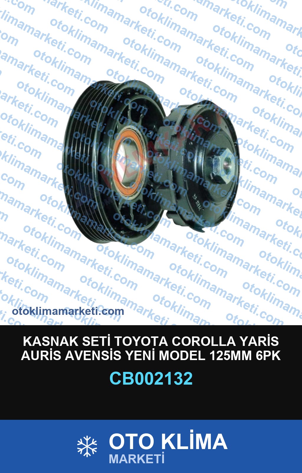 KASNAK SETİ TOYOTA COROLLA YARİS AURİS AVENSİS YENİ MODEL 125MM 6PK