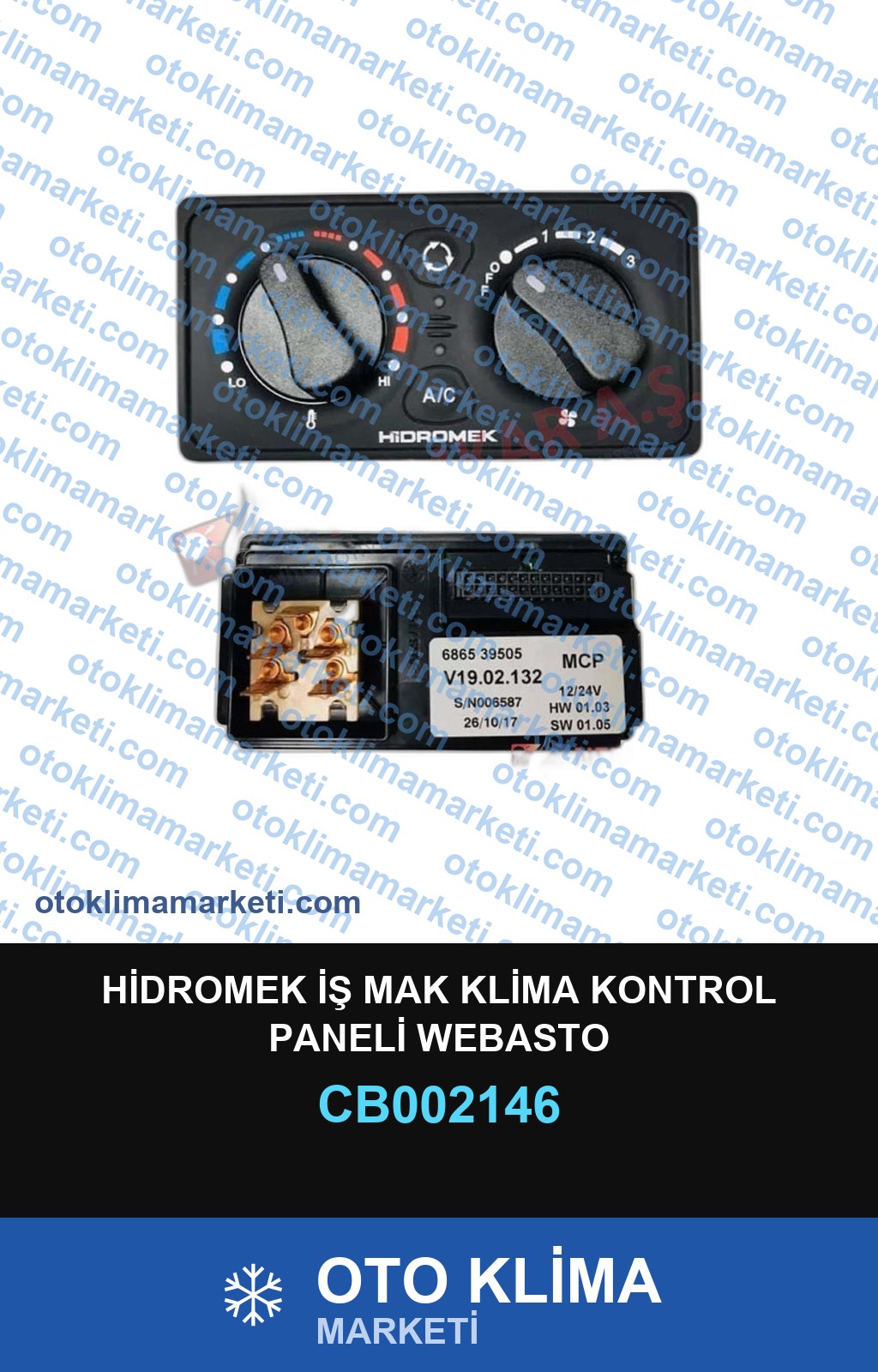 HİDROMEK İŞ MAK KLİMA KONTROL PANELİ WEBASTO