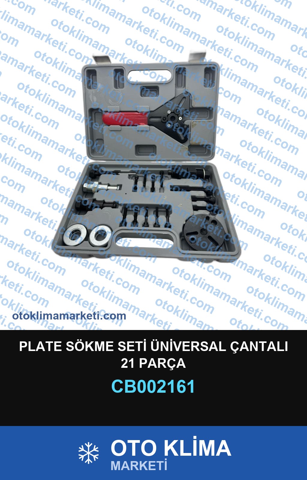 PLATE SÖKME SETİ ÜNİVERSAL ÇANTALI 21 PARÇA