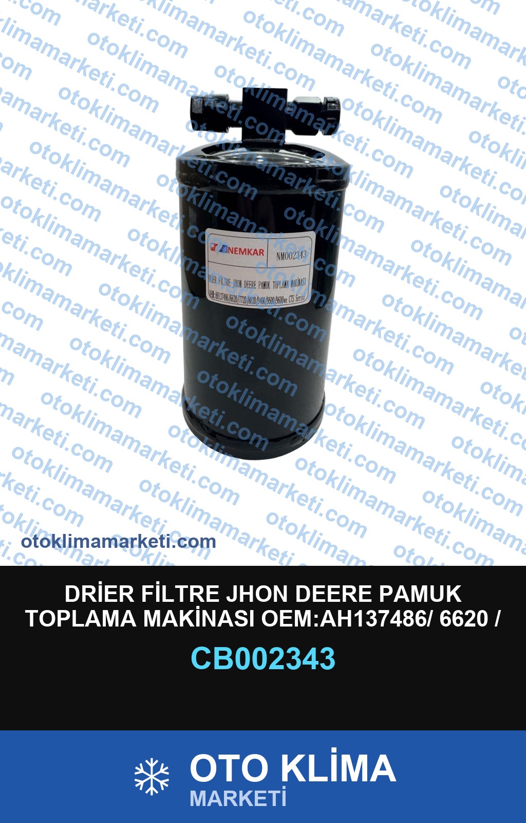 DRİER FİLTRE JHON DEERE PAMUK TOPLAMA MAKİNASI OEM:AH137486/ 6620 / 7720 / 8820 / 9400 / 9500 / 9600 ve CTS Serisi