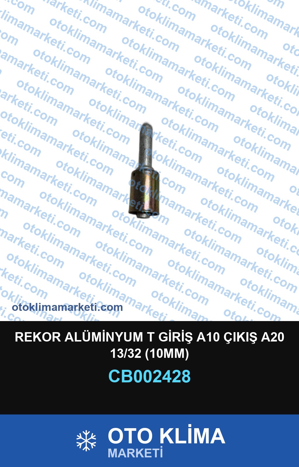 REKOR ALÜMİNYUM T GİRİŞ A10 ÇIKIŞ A20 13/32 (10MM)