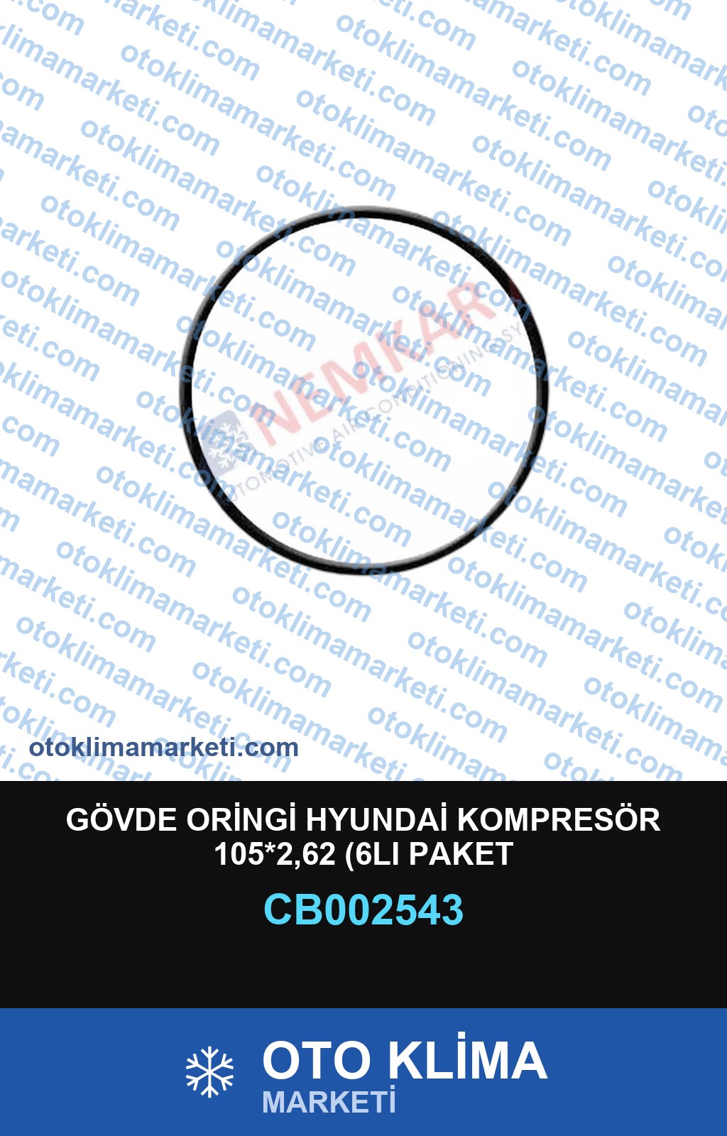GÖVDE ORİNGİ HYUNDAİ KOMPRESÖR 105*2,62 (6LI PAKET
