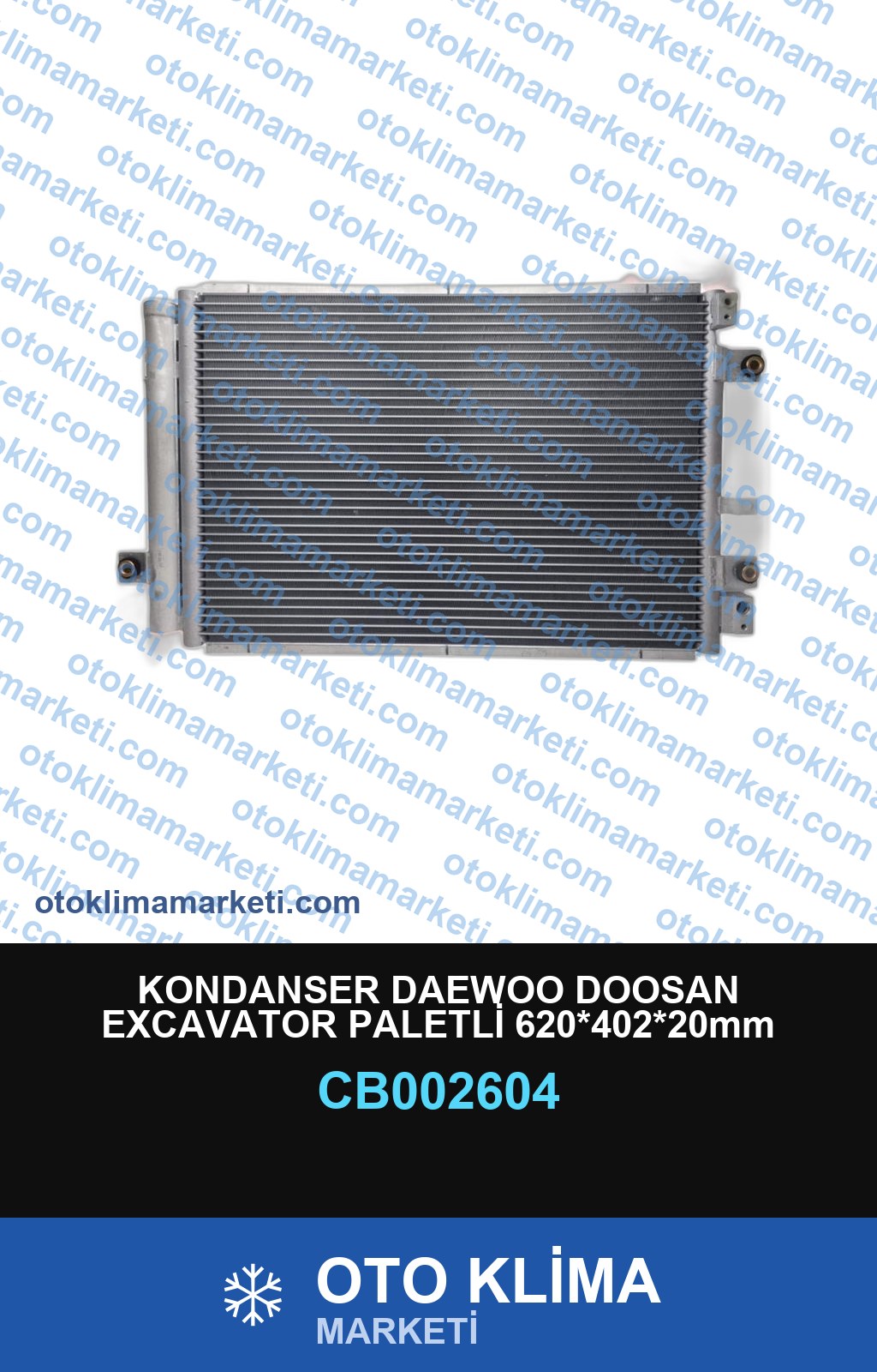 KONDANSER DAEWOO DOOSAN EXCAVATOR PALETLİ 620*402*20mm