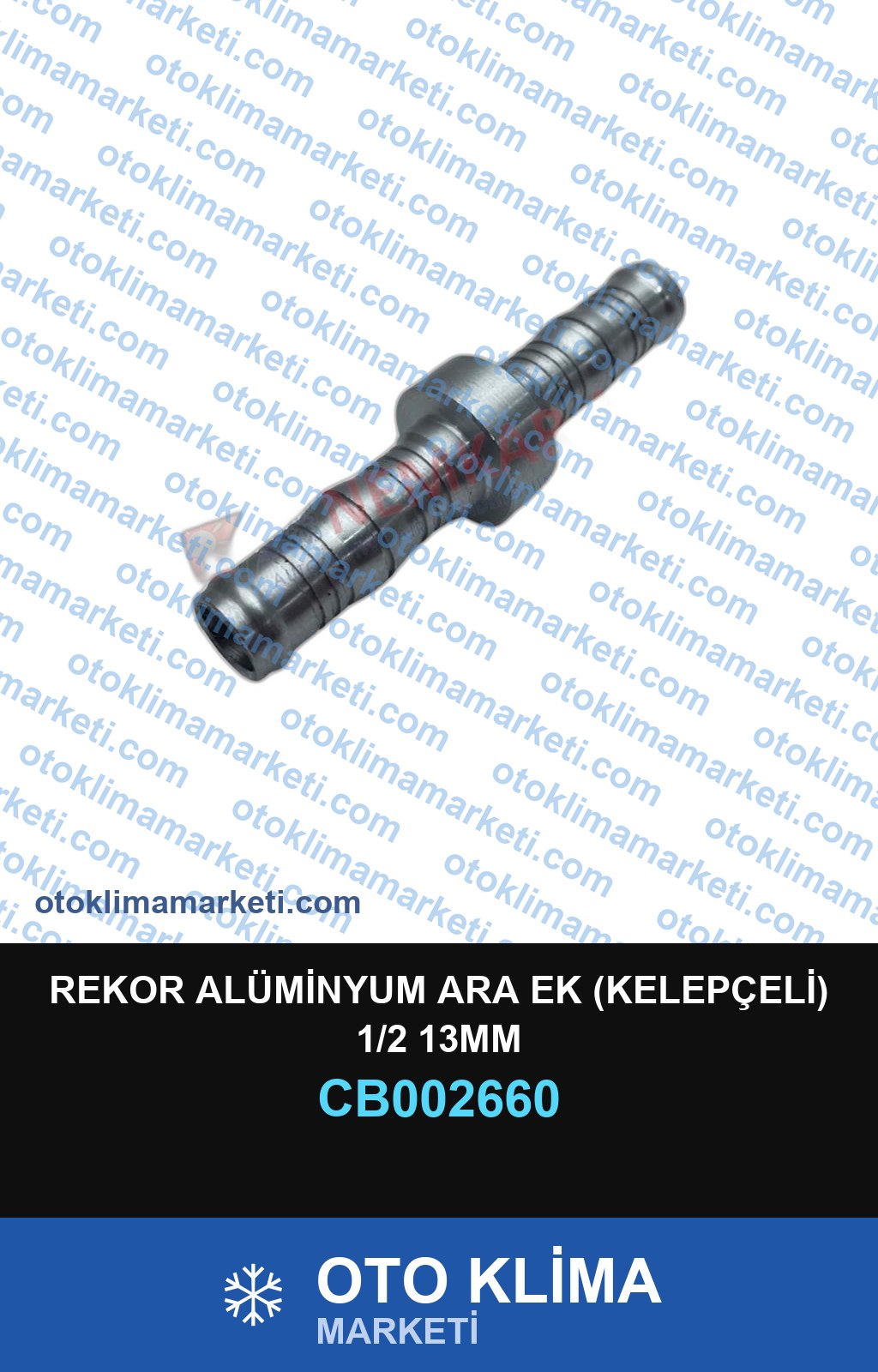 REKOR ALÜMİNYUM ARA EK (KELEPÇELİ) 1/2 13MM