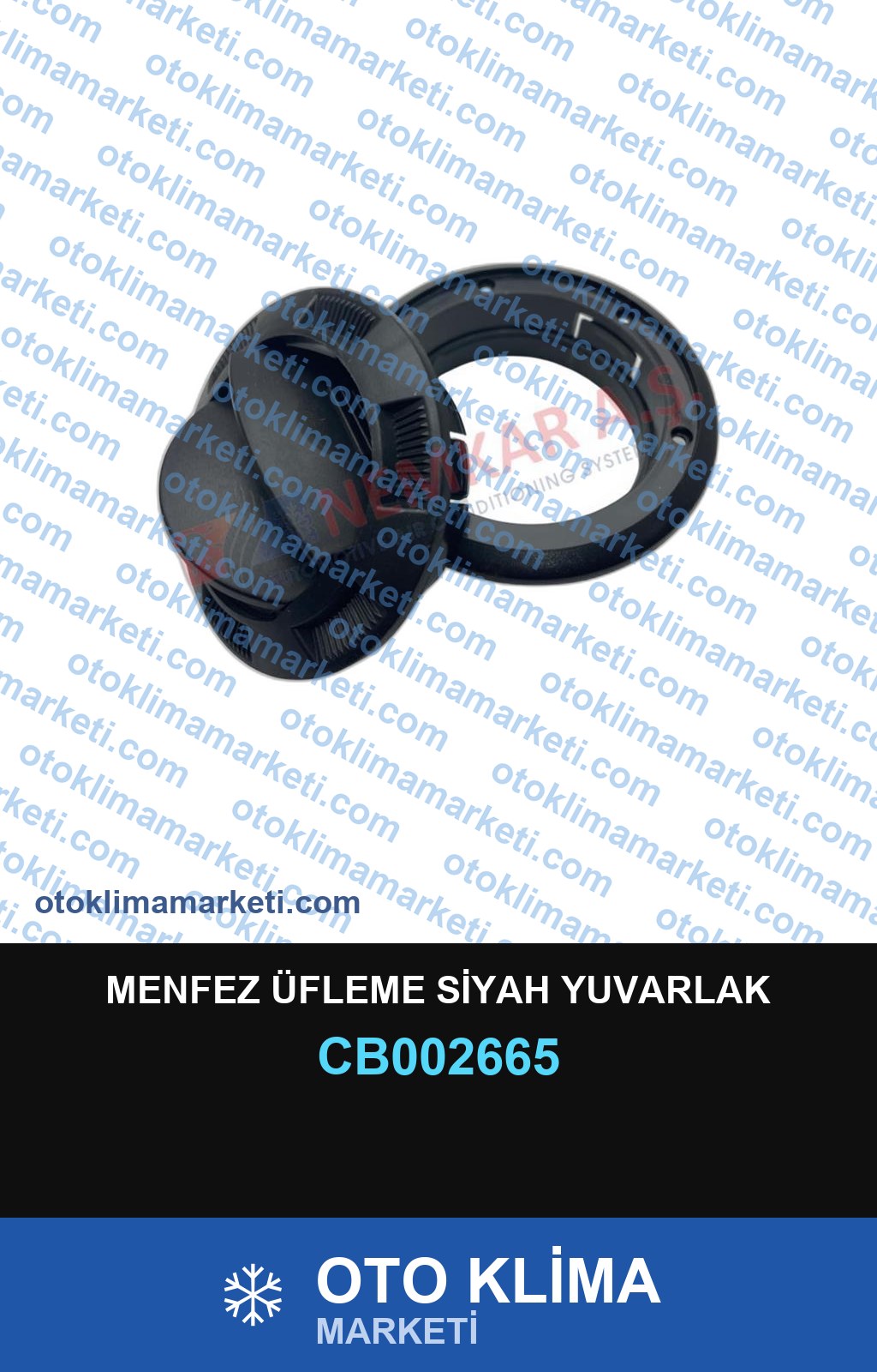 MENFEZ ÜFLEME SİYAH YUVARLAK