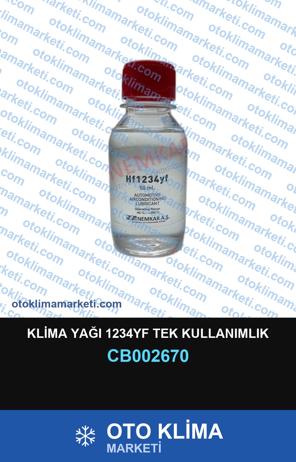 KLİMA YAĞI 1234YF TEK KULLANIMLIK