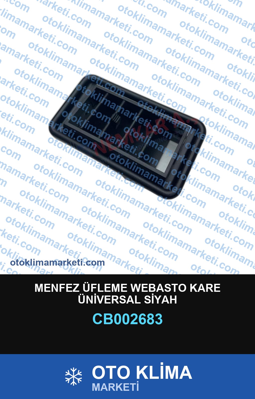 MENFEZ ÜFLEME WEBASTO KARE ÜNİVERSAL SİYAH