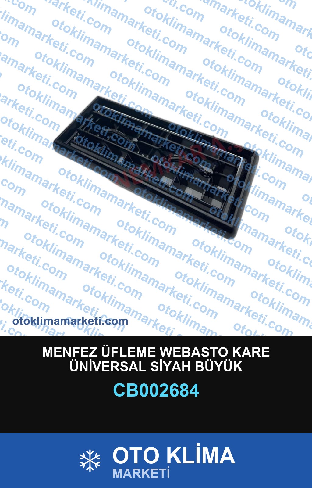 MENFEZ ÜFLEME WEBASTO KARE ÜNİVERSAL SİYAH BÜYÜK