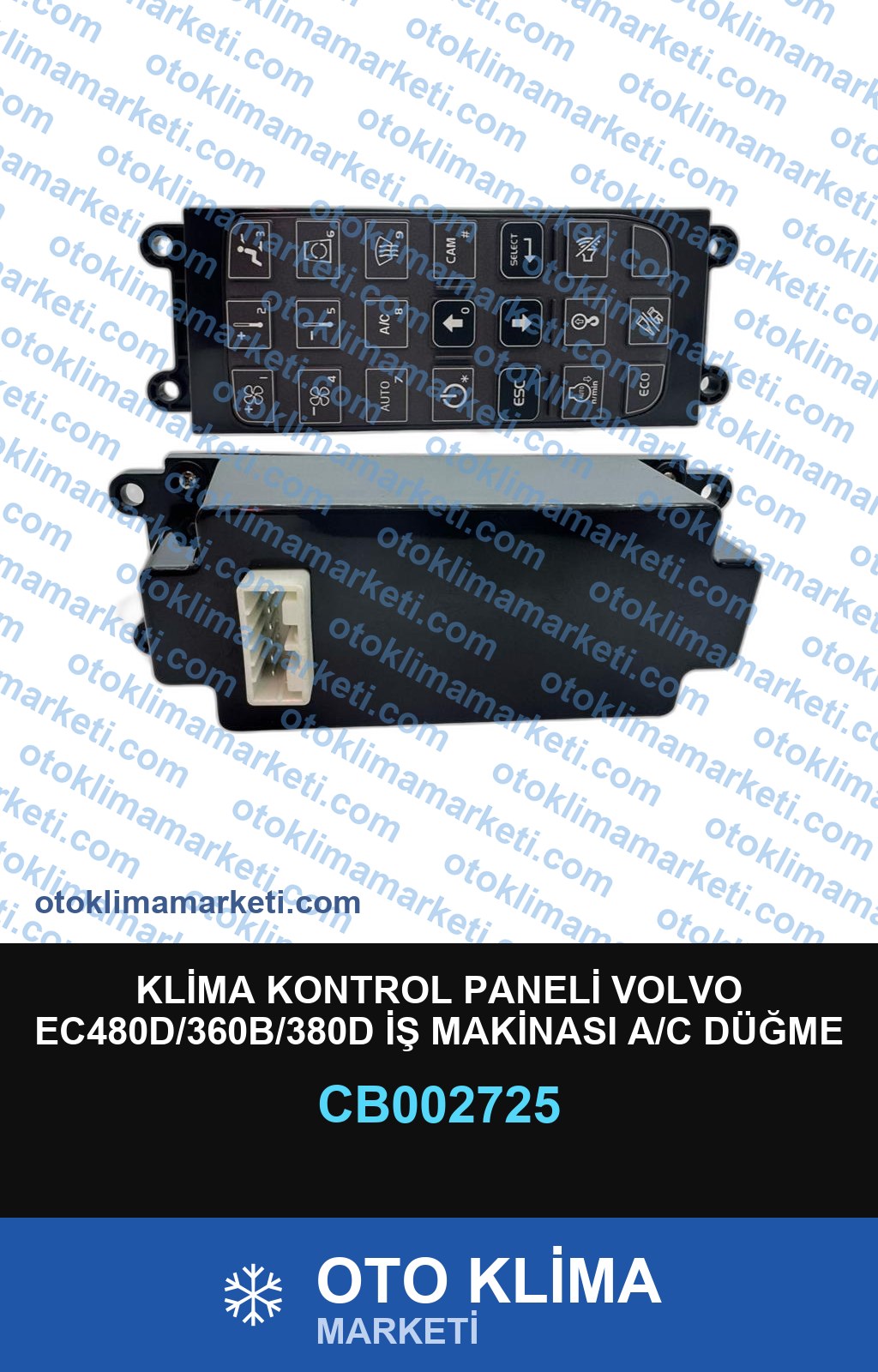KLİMA KONTROL PANELİ VOLVO EC480D/360B/380D İŞ MAKİNASI A/C DÜĞME