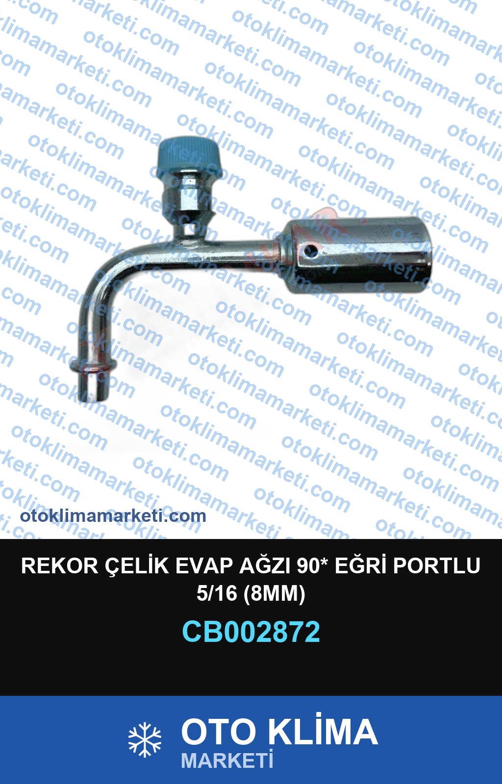 REKOR ÇELİK EVAP AĞZI 90* EĞRİ PORTLU 5/16 (8MM)
