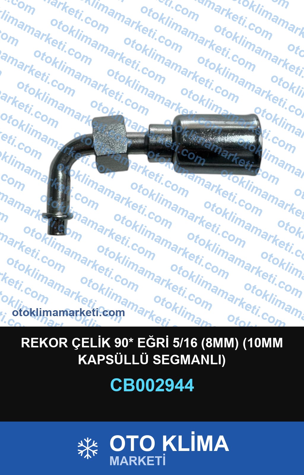 REKOR ÇELİK 90* EĞRİ 5/16 (8MM) (10MM KAPSÜLLÜ SEGMANLI)