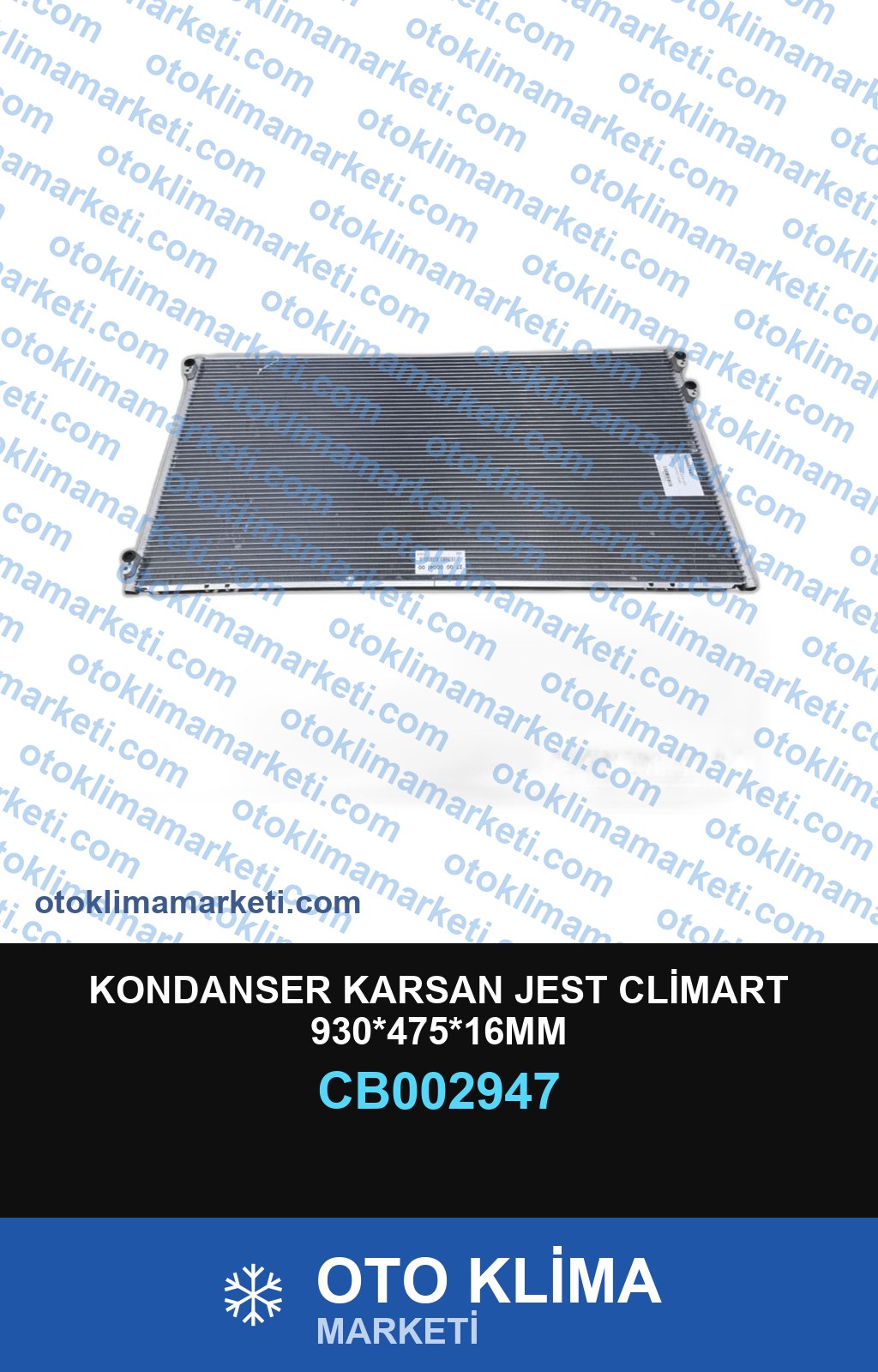 KONDANSER KARSAN JEST CLİMART 930*475*16MM