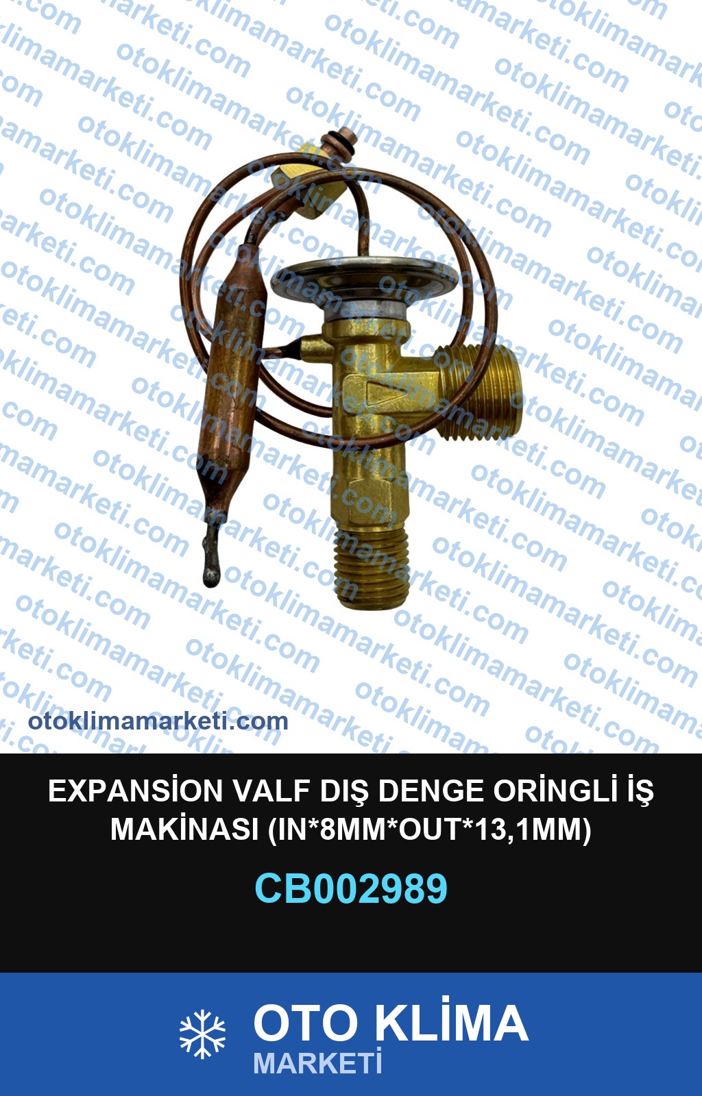 EXPANSİON VALF DIŞ DENGE ORİNGLİ İŞ MAKİNASI (IN*8MM*OUT*13,1MM)