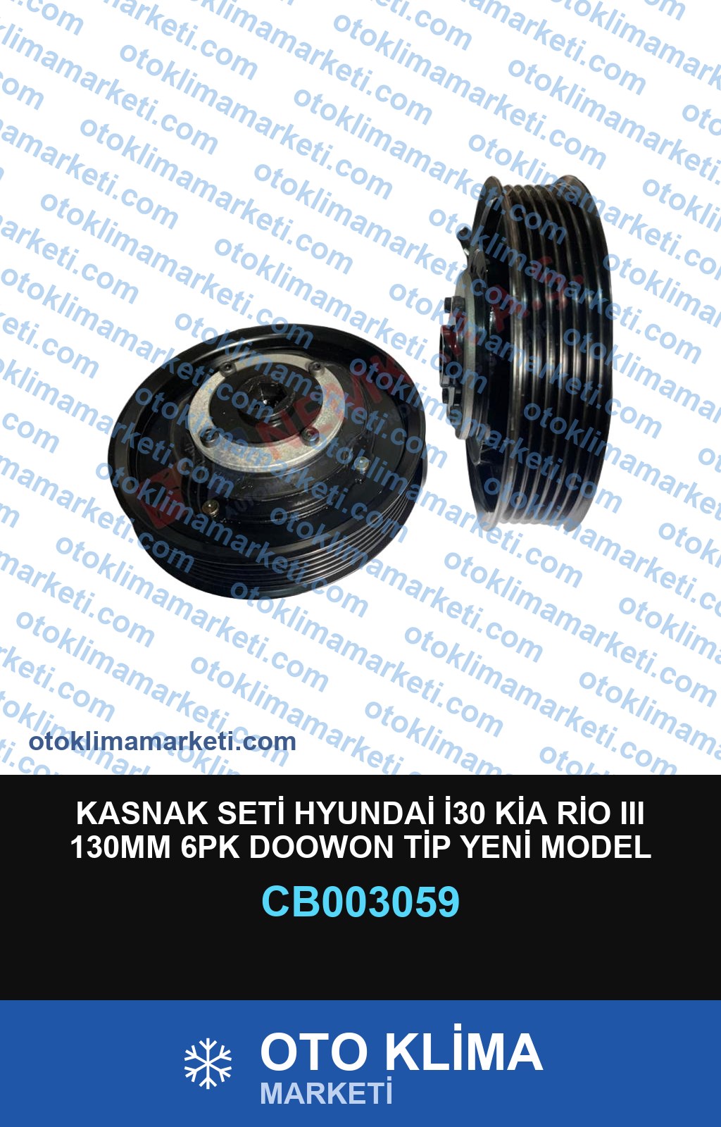 KASNAK SETİ HYUNDAİ İ30 KİA RİO III 130MM 6PK DOOWON TİP YENİ MODEL