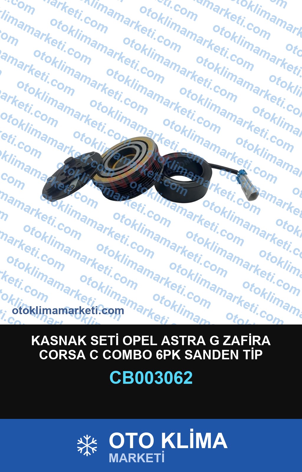 KASNAK SETİ OPEL ASTRA G ZAFİRA CORSA C COMBO 6PK SANDEN TİP