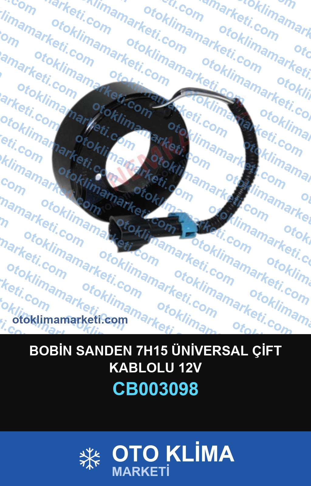 BOBİN SANDEN 7H15 ÜNİVERSAL ÇİFT KABLOLU 12V