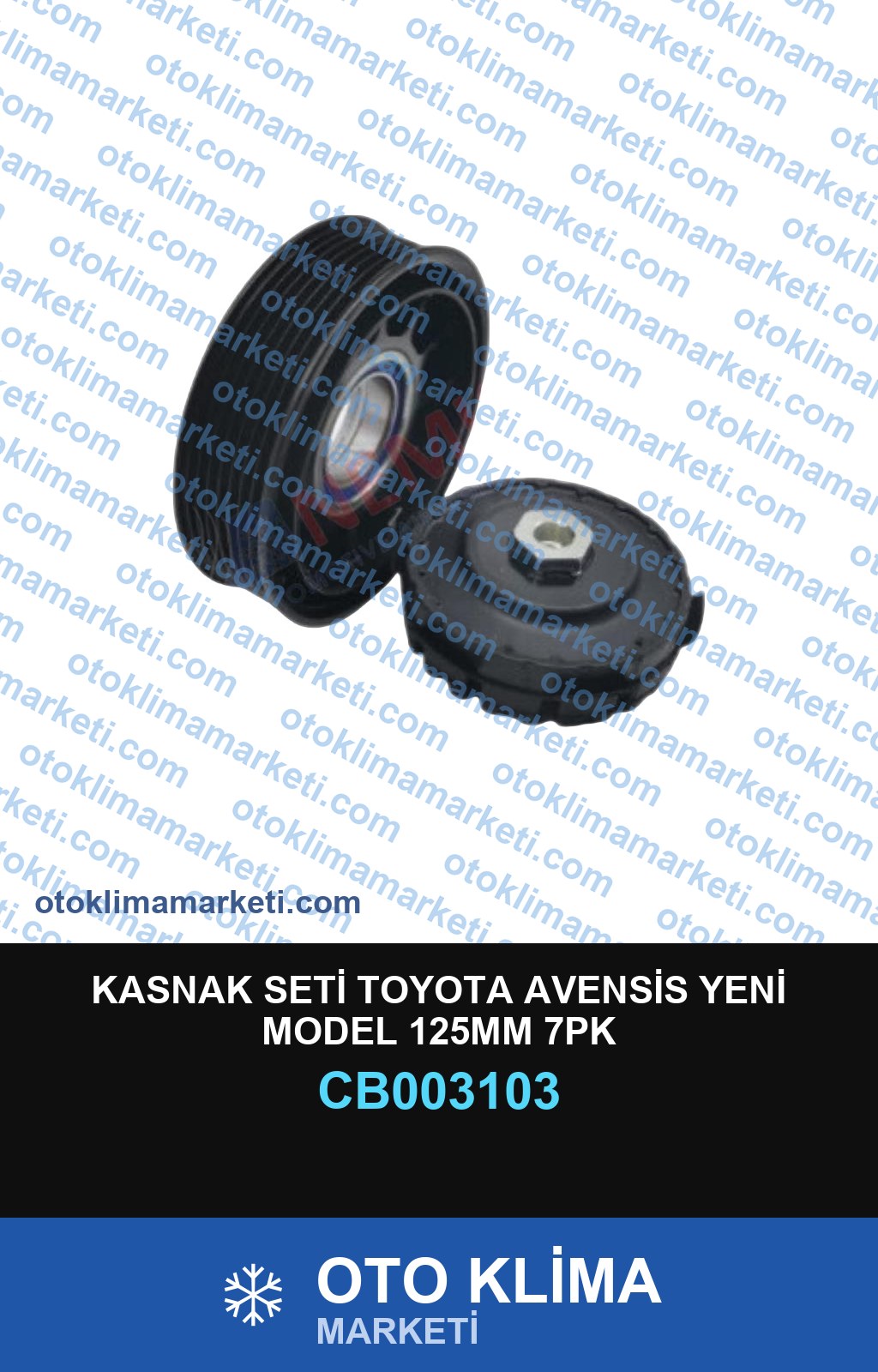 KASNAK SETİ TOYOTA AVENSİS YENİ MODEL 125MM 7PK