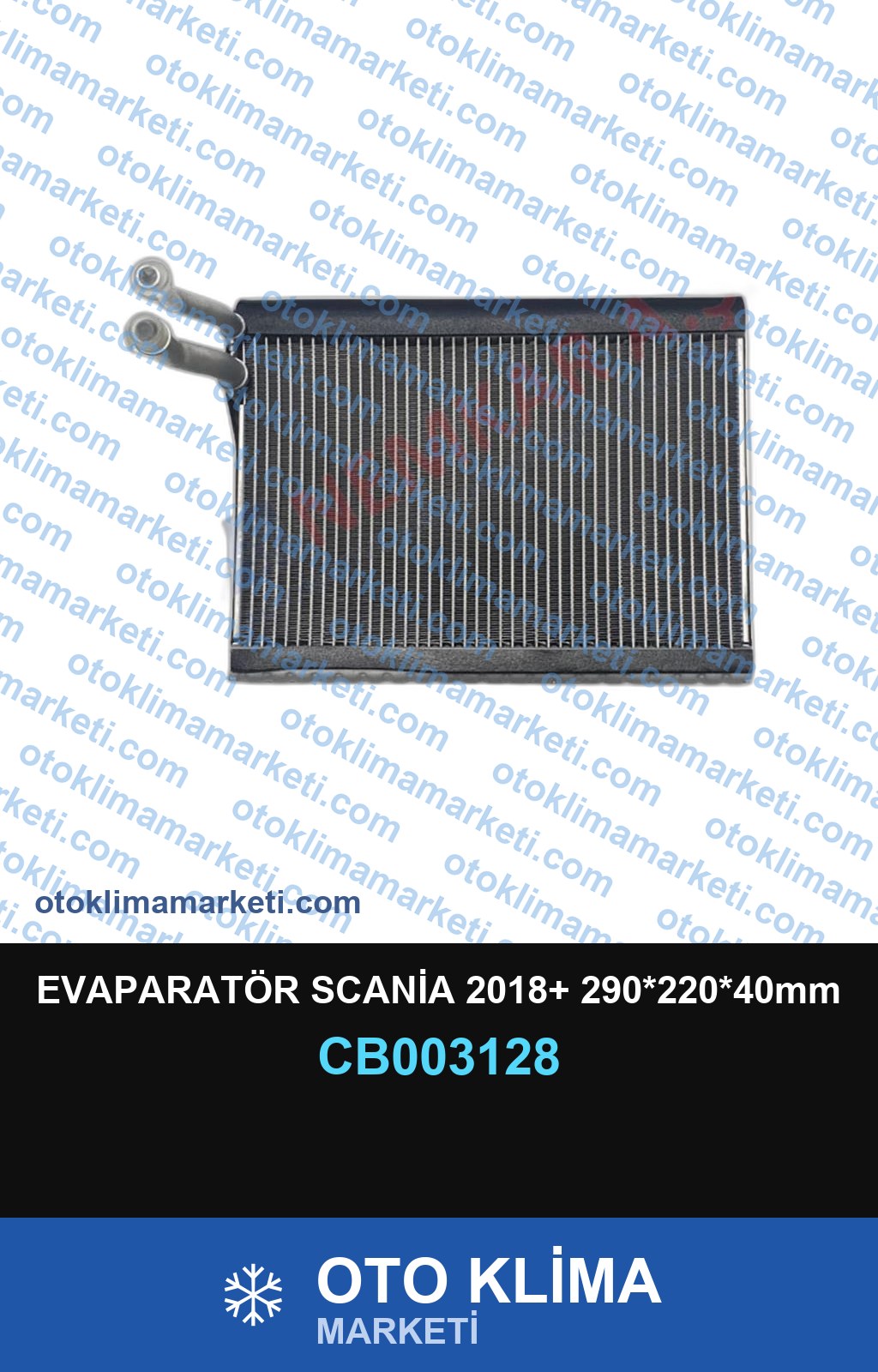 EVAPARATÖR SCANİA 2018+ 290*220*40mm
