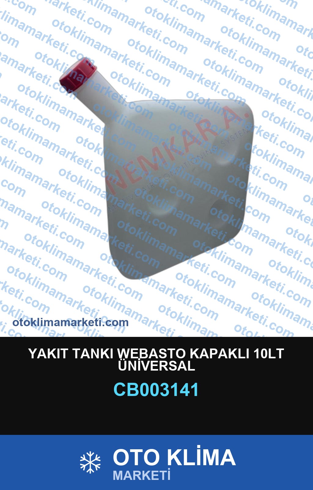 YAKIT TANKI WEBASTO KAPAKLI 10LT ÜNİVERSAL