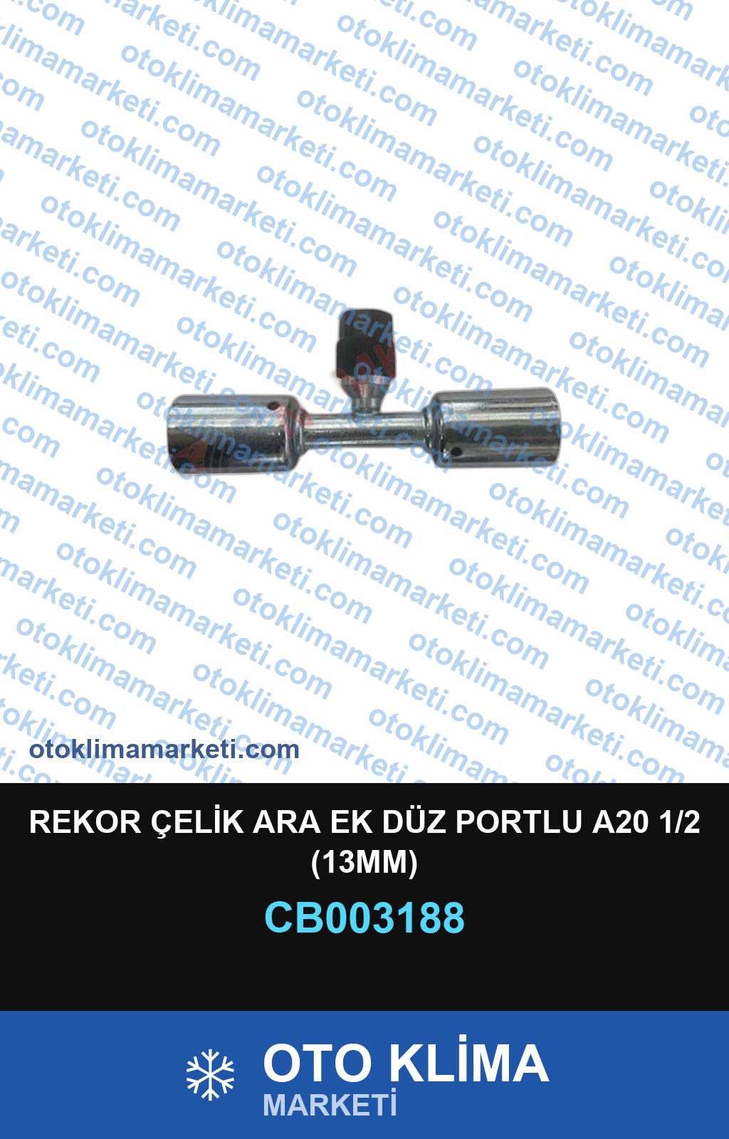 REKOR ÇELİK ARA EK DÜZ PORTLU A20 1/2 (13MM)