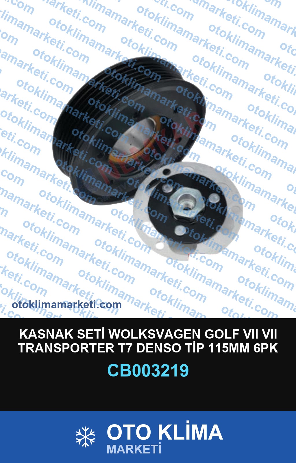 KASNAK SETİ WOLKSVAGEN GOLF VII VII TRANSPORTER T7 DENSO TİP 115MM 6PK