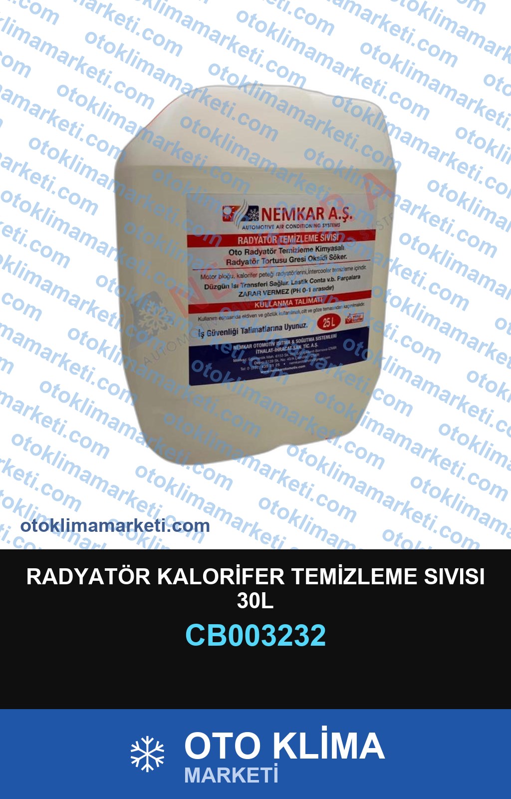 RADYATÖR KALORİFER TEMİZLEME SIVISI 30L