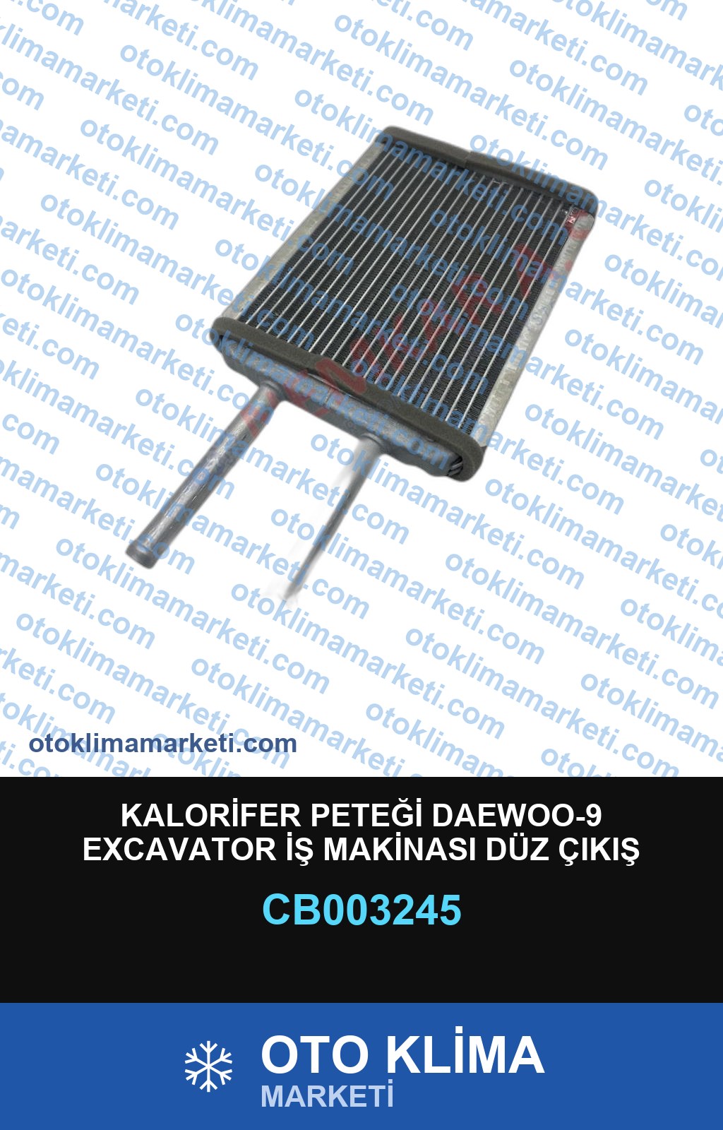 KALORİFER PETEĞİ DAEWOO-9 EXCAVATOR İŞ MAKİNASI DÜZ ÇIKIŞ