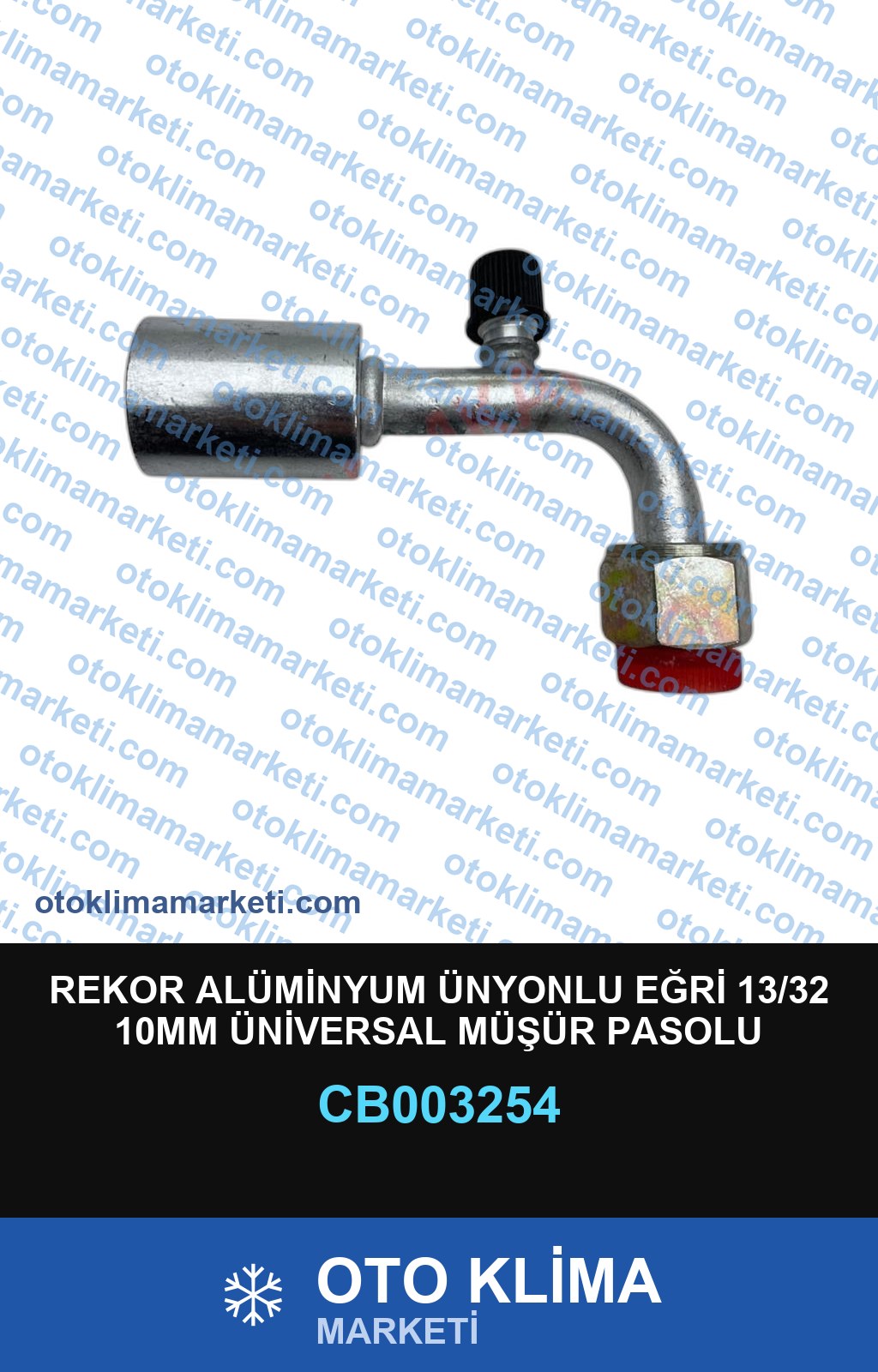 REKOR ALÜMİNYUM ÜNYONLU EĞRİ 13/32 10MM ÜNİVERSAL MÜŞÜR PASOLU