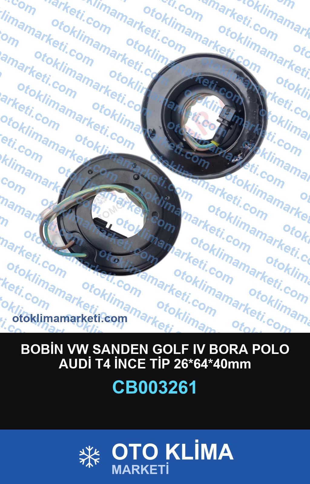 BOBİN VW SANDEN GOLF IV BORA POLO AUDİ T4 İNCE TİP 26*64*40mm