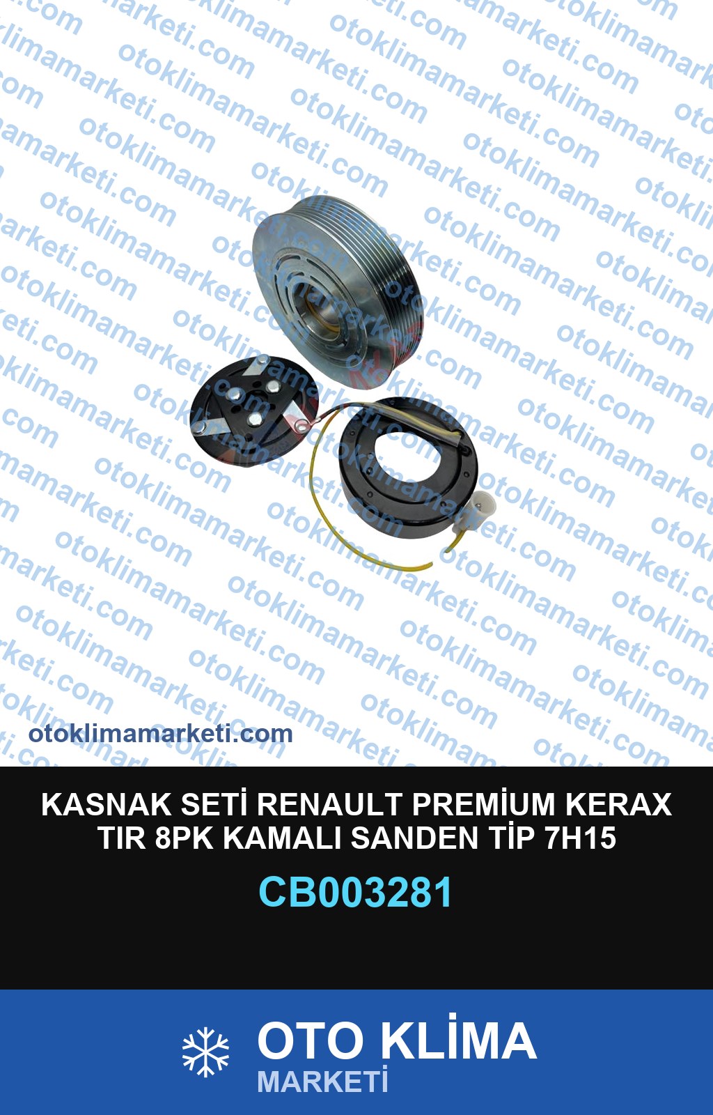 KASNAK SETİ RENAULT PREMİUM KERAX TIR 8PK KAMALI SANDEN TİP 7H15