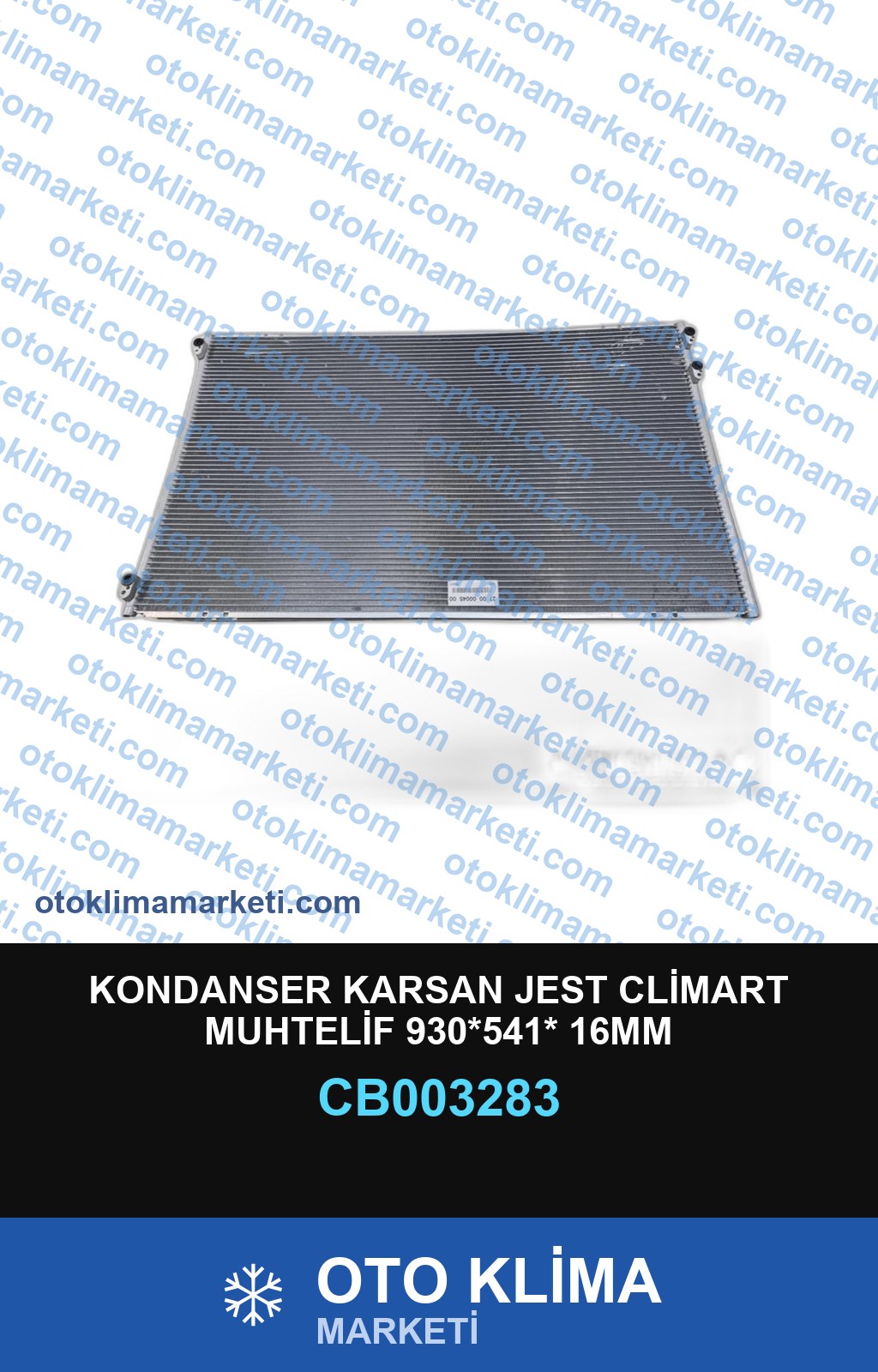 KONDANSER KARSAN JEST CLİMART MUHTELİF 930*541* 16MM