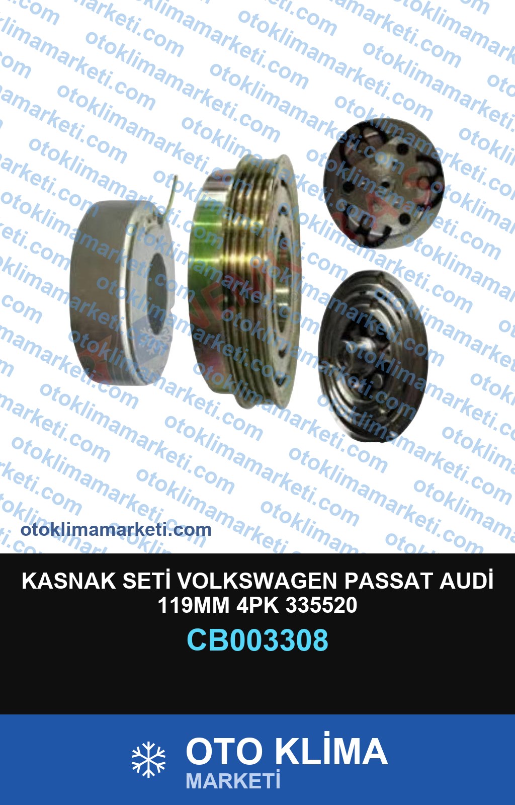 KASNAK SETİ VOLKSWAGEN PASSAT AUDİ 119MM 4PK 335520
