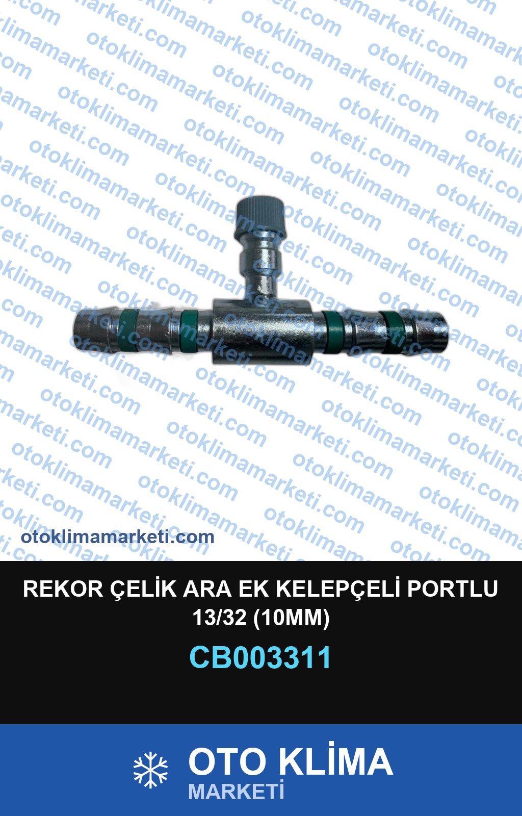 REKOR ÇELİK ARA EK KELEPÇELİ PORTLU 13/32 (10MM)