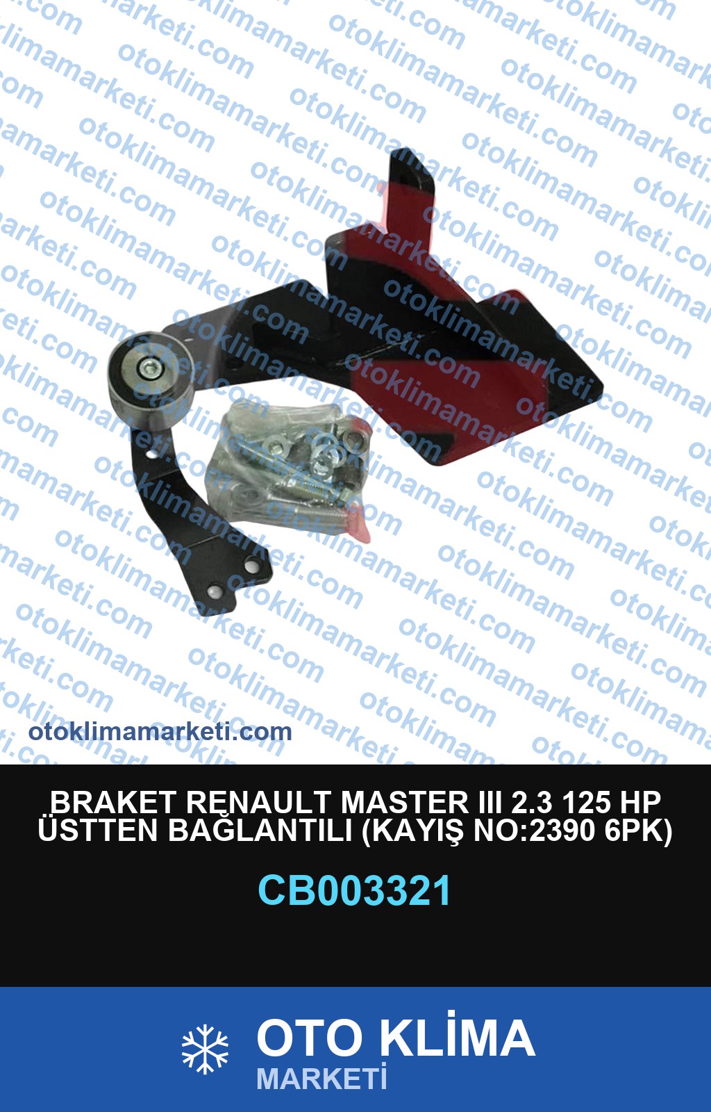 BRAKET RENAULT MASTER III 2.3 125 HP ÜSTTEN BAĞLANTILI (KAYIŞ NO:2390 6PK)
