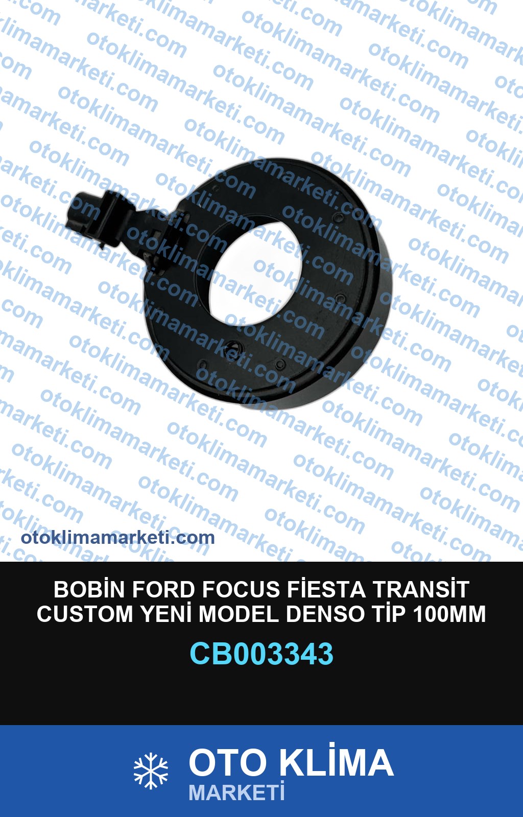 BOBİN FORD FOCUS FİESTA TRANSİT CUSTOM YENİ MODEL DENSO TİP 100MM 26MM