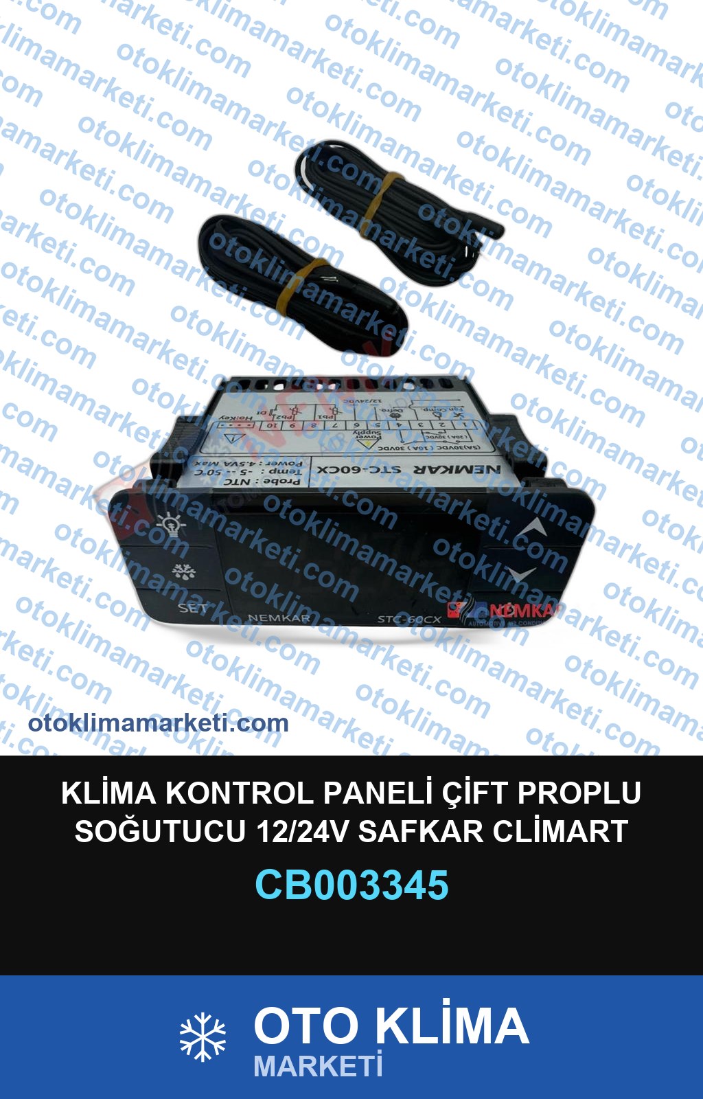 KLİMA KONTROL PANELİ ÇİFT PROPLU SOĞUTUCU 12/24V SAFKAR CLİMART SAFRAN SOĞUTUCU ÜNİVERSAL