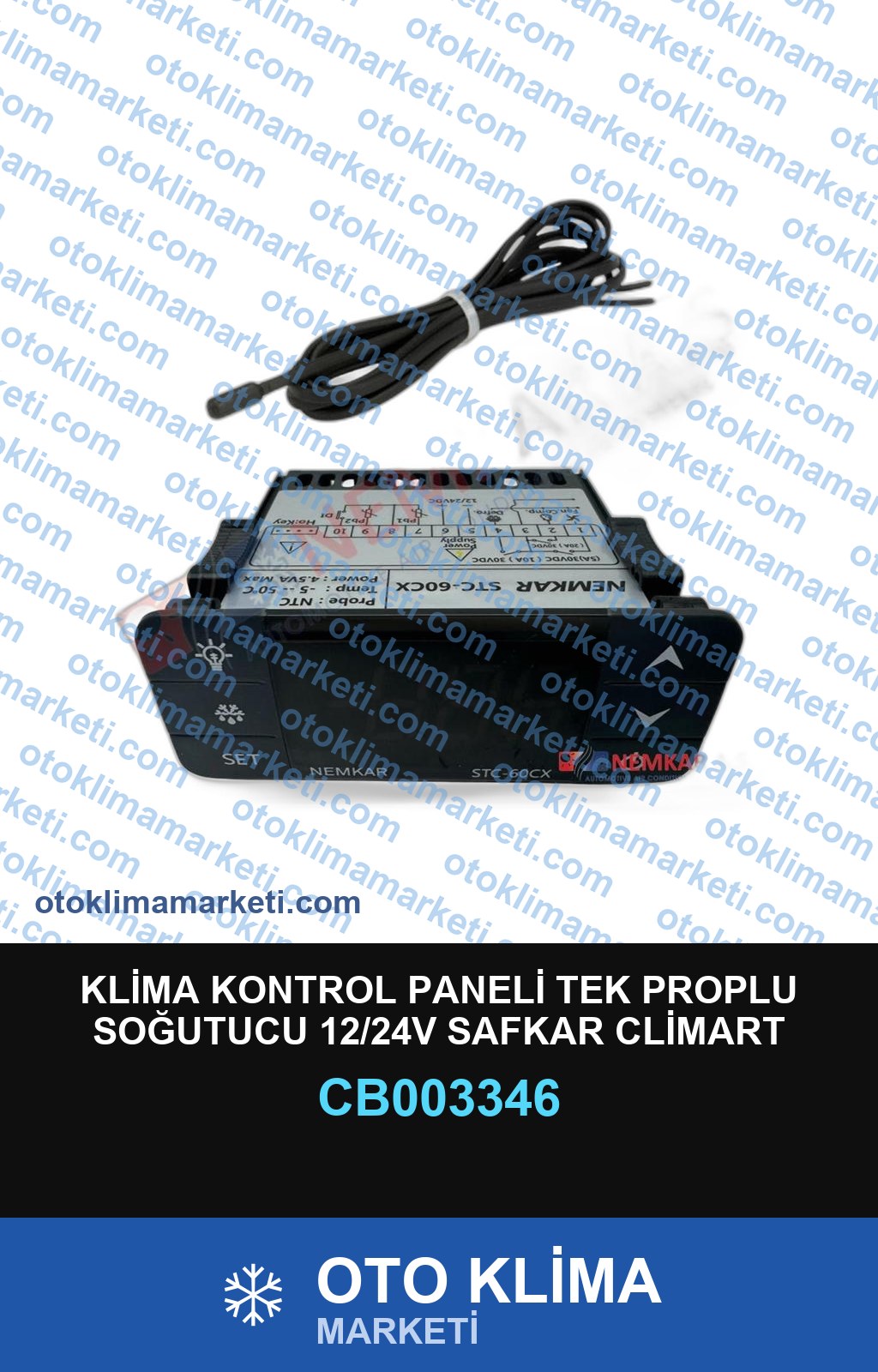 KLİMA KONTROL PANELİ TEK PROPLU SOĞUTUCU 12/24V SAFKAR CLİMART SAFRAN SOĞUTUCU ÜNİVERSAL