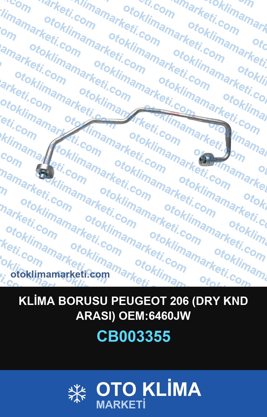 KLİMA BORUSU PEUGEOT 206 (DRY KND ARASI) OEM:6460JW