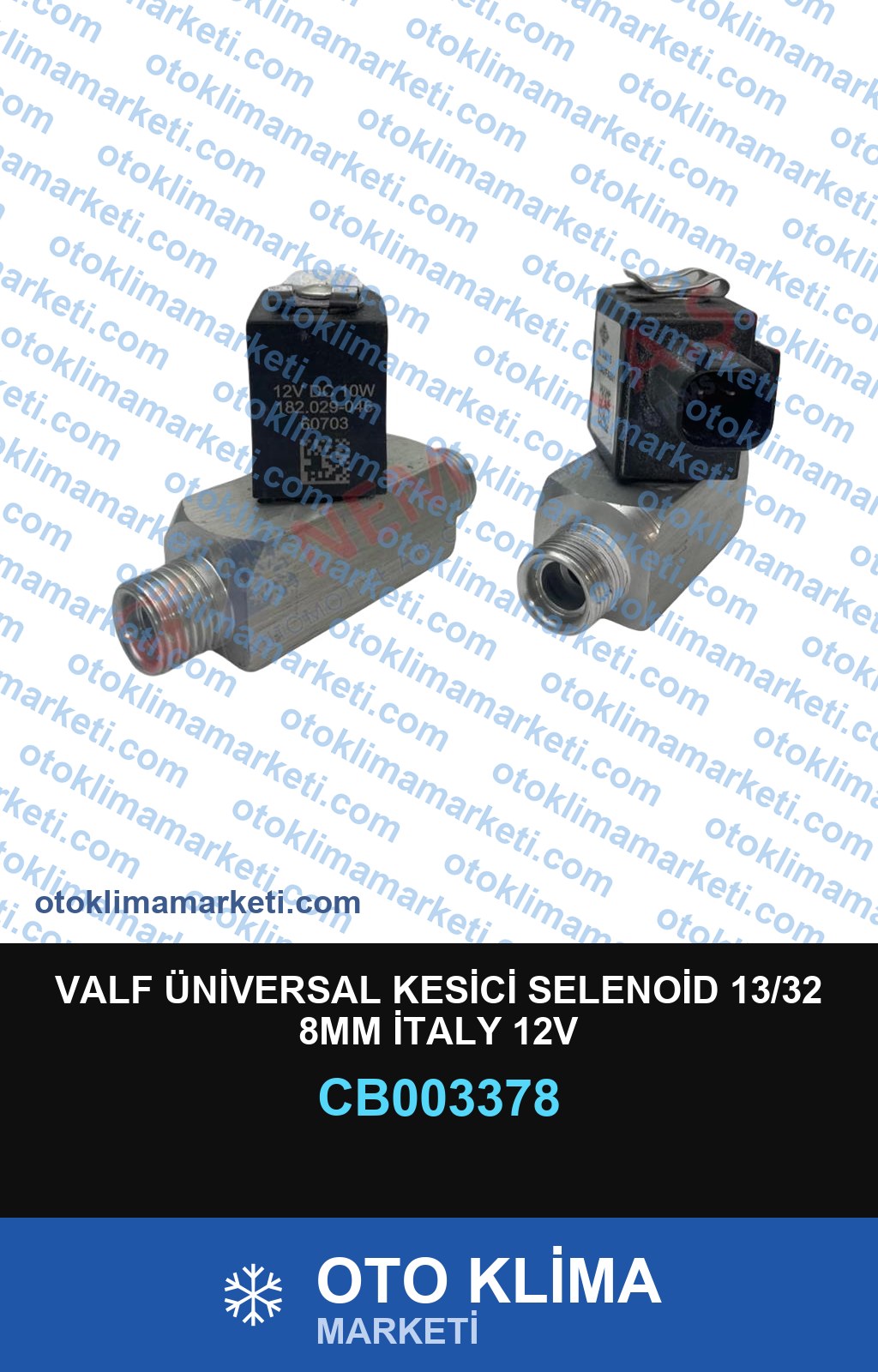 VALF ÜNİVERSAL KESİCİ SELENOİD 13/32 8MM İTALY 12V
