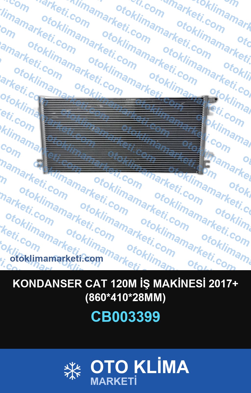 KONDANSER CAT 120M İŞ MAKİNESİ 2017+ (860*410*28MM)