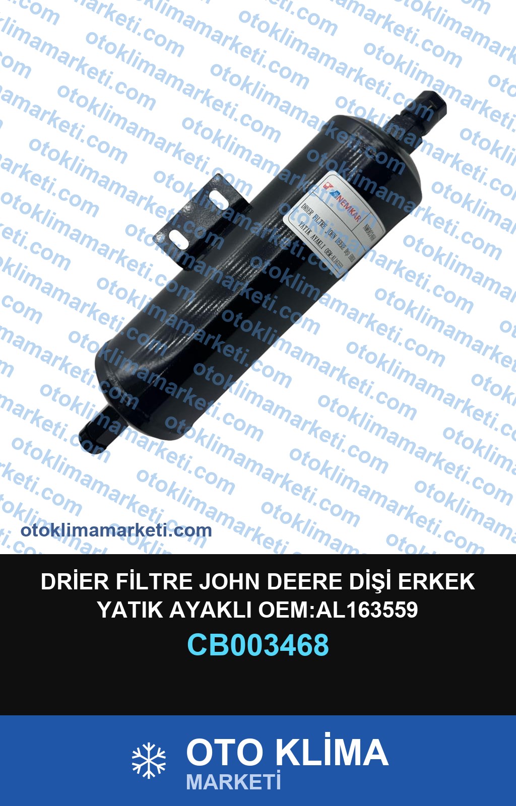 DRİER FİLTRE JOHN DEERE DİŞİ ERKEK YATIK AYAKLI OEM:AL163559