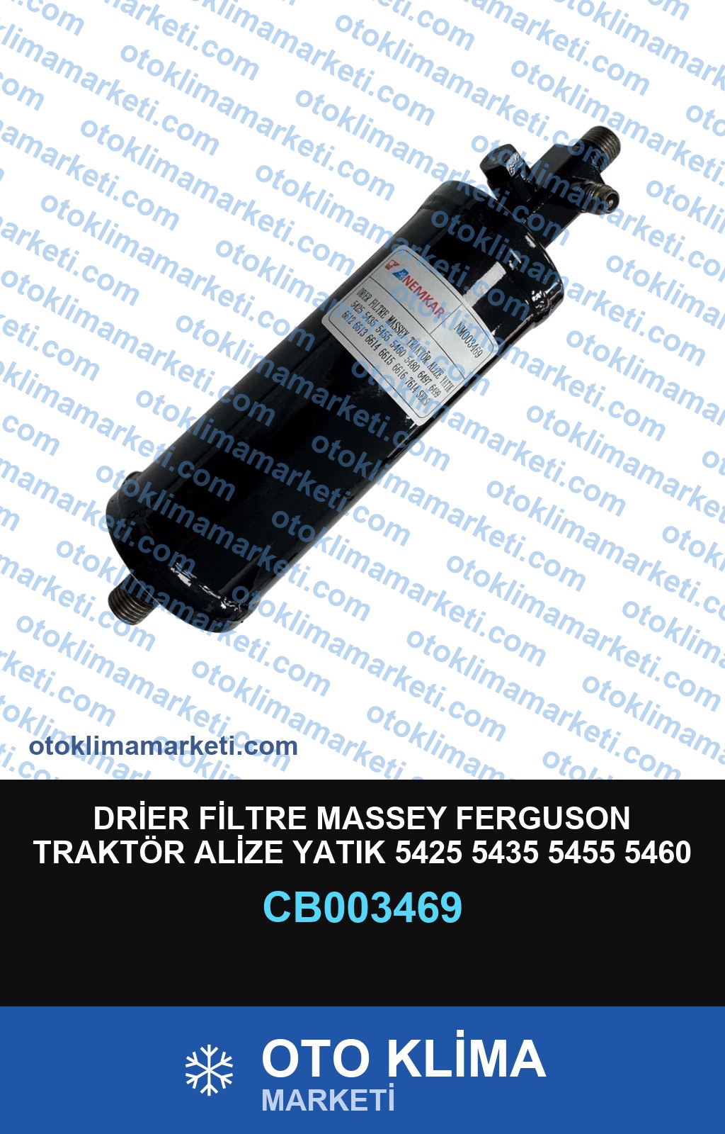 DRİER FİLTRE MASSEY FERGUSON TRAKTÖR ALİZE YATIK 5425 5435 5455 5460 5480 6497 6499 6612 6613 6614 6615 6616 7614 SERİSİ