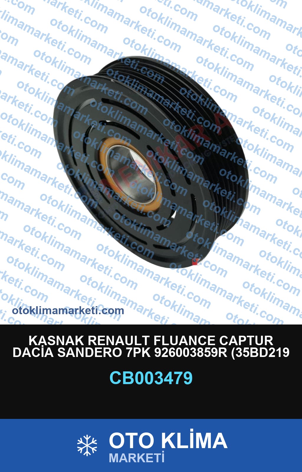 KASNAK RENAULT FLUANCE CAPTUR DACİA SANDERO 7PK 926003859R (35BD219 - 355520)