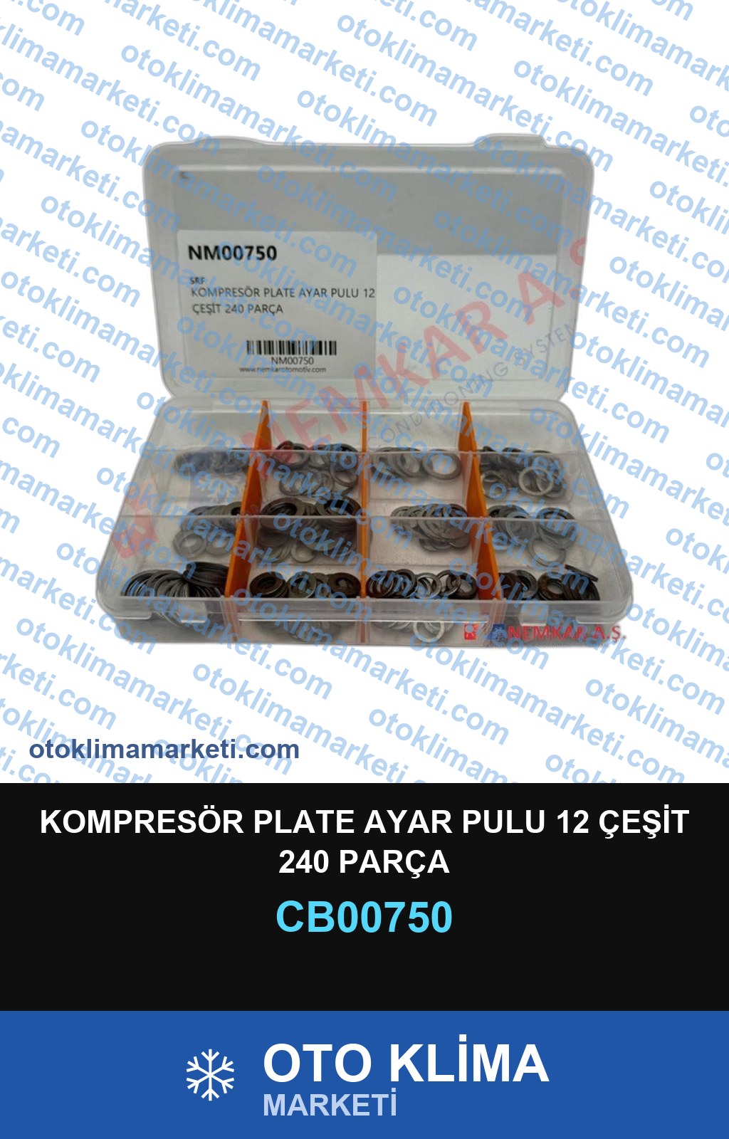 KOMPRESÖR PLATE AYAR PULU 12 ÇEŞİT 240 PARÇA