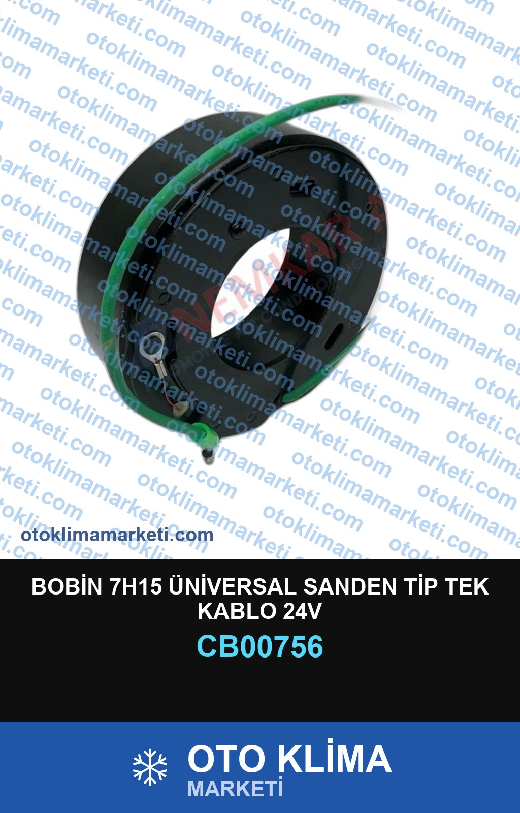 BOBİN 7H15 ÜNİVERSAL SANDEN TİP TEK KABLO 24V