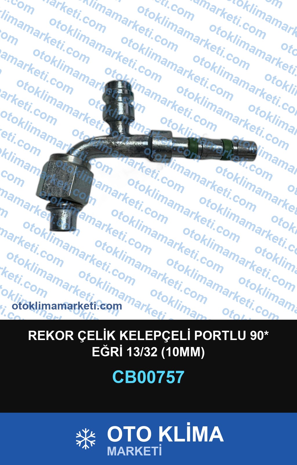 REKOR ÇELİK KELEPÇELİ PORTLU 90* EĞRİ 13/32 (10MM)