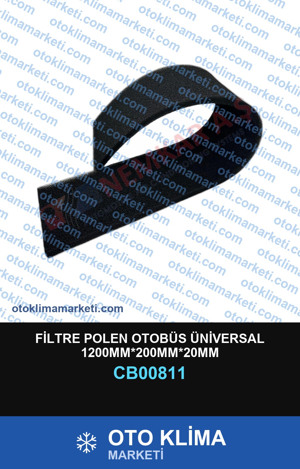 FİLTRE POLEN OTOBÜS ÜNİVERSAL 1200MM*200MM*20MM