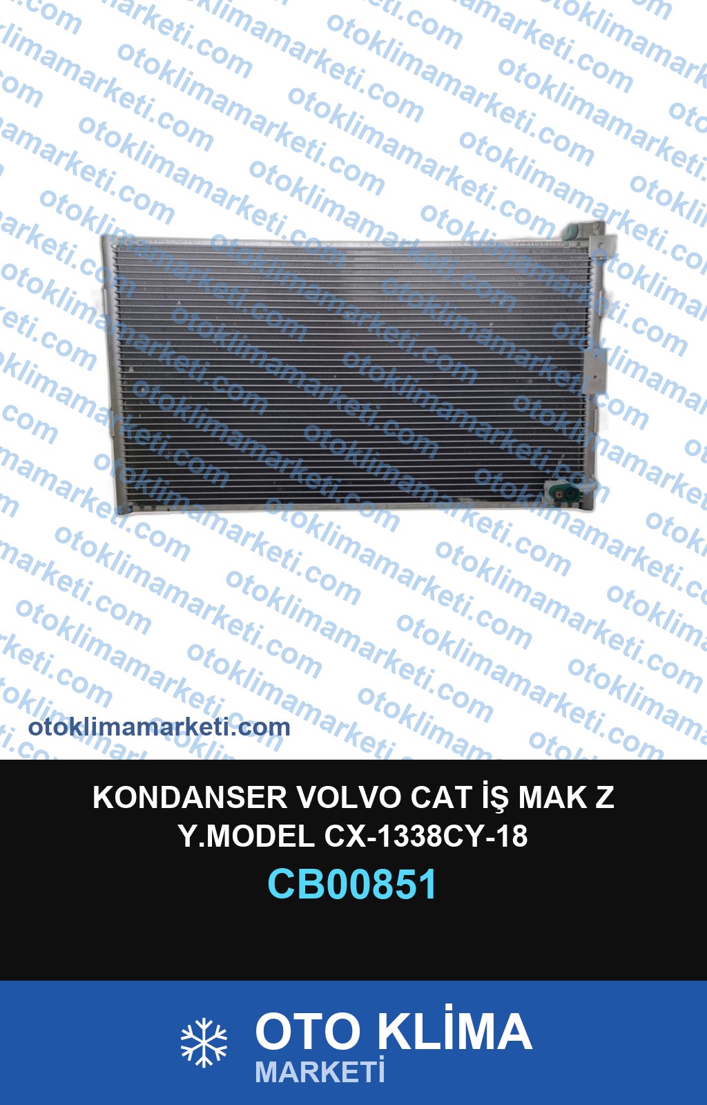 KONDANSER VOLVO CAT İŞ MAK Z Y.MODEL CX-1338CY-18