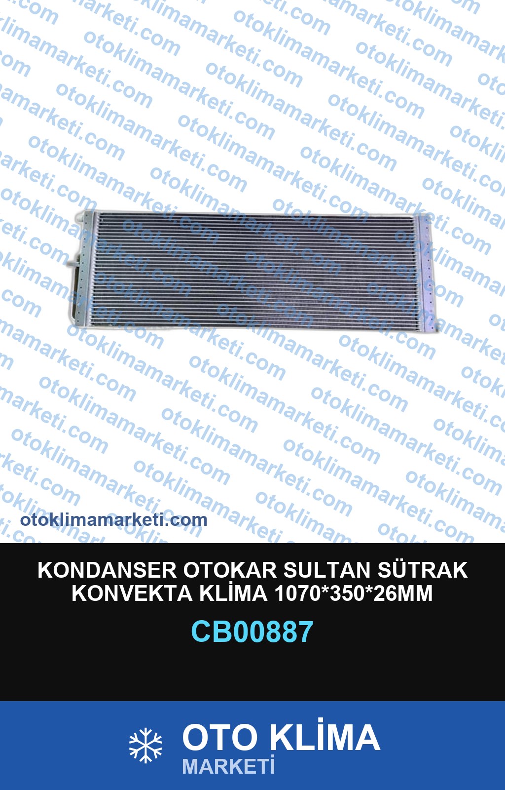 KONDANSER OTOKAR SULTAN SÜTRAK KONVEKTA KLİMA 1070*350*26MM