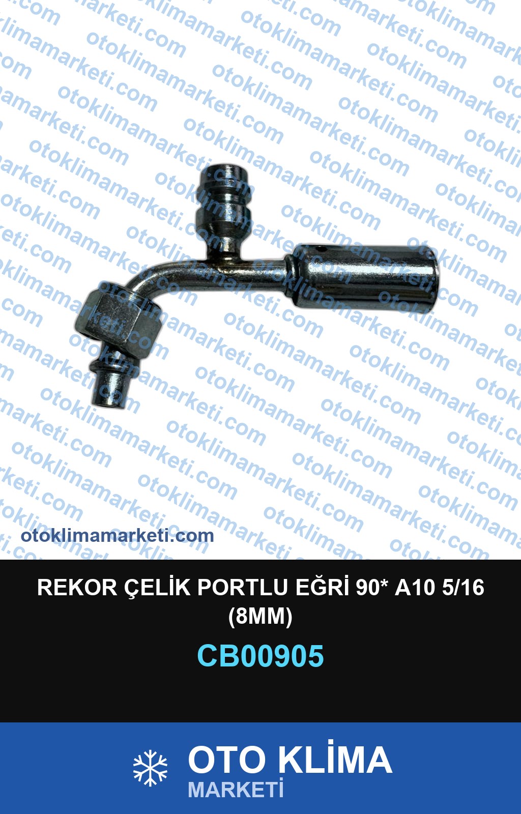 REKOR ÇELİK PORTLU EĞRİ 90* A10 5/16 (8MM)